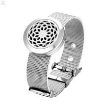 Hollow Out Stainless Steel Watchband Magnetic Essential Oil Diffuser Bracelet